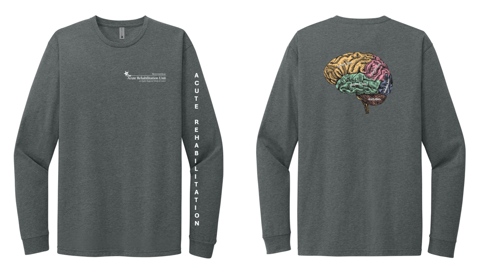 ORMC Allmade® Unisex Tri-Blend Tee - Long Sleeve - Heather Heavy Metal - ACUTE REHAB