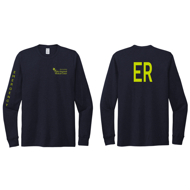 ORMC Allmade® Unisex Tri-Blend Tee - Long Sleeve - NAVY - ER(Green)