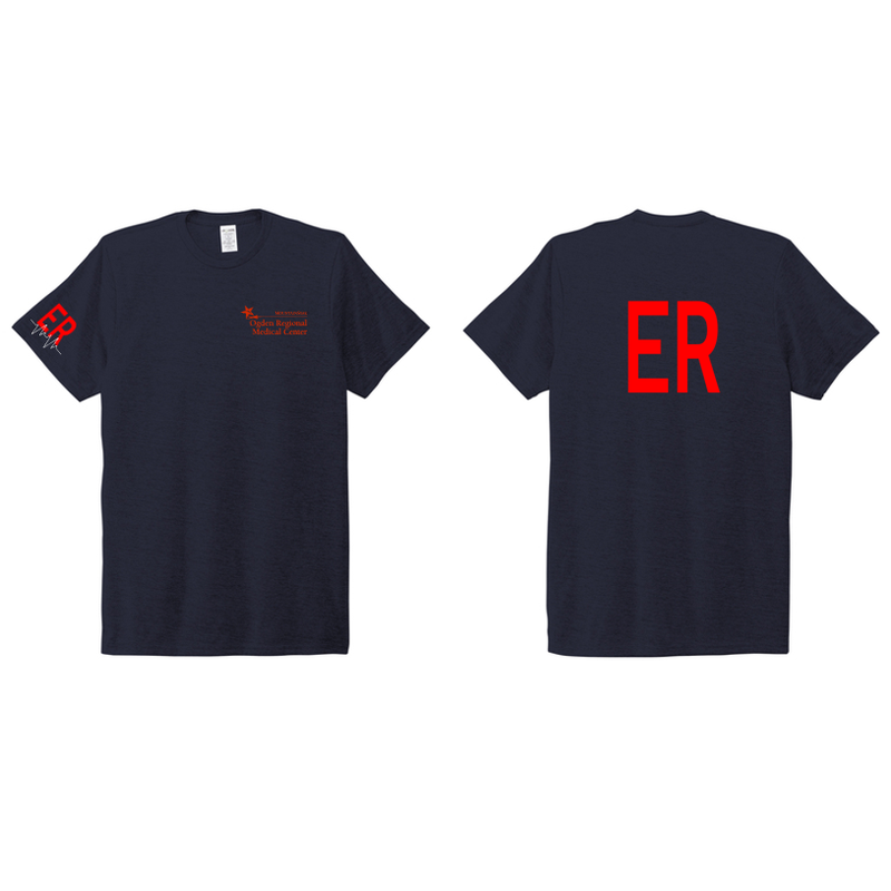 ORMC Allmade® Unisex Tri-Blend Tee - Short Sleeve - NAVY - ER(Red)