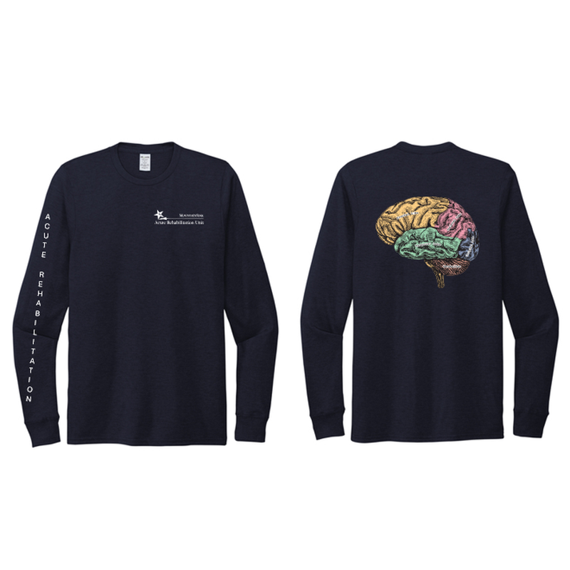 ORMC Allmade® Unisex Tri-Blend Tee - Long Sleeve - NAVY - ACUTE REHAB