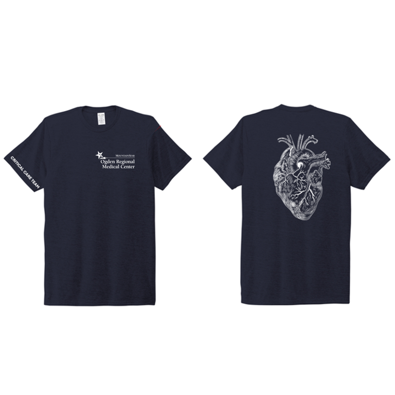 ORMC Allmade® Unisex Tri-Blend Tee - Short Sleeve -HEART - CCT - NAVY