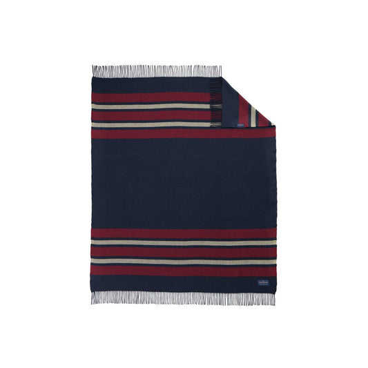 Brooks Brothers® Heritage Blanket - Navy Blazer/ Ruby Wine/ Camel