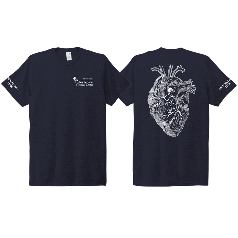 ORMC Allmade® Unisex Tri-Blend Tee - Short Sleeve -HEART - CCT - NAVY
