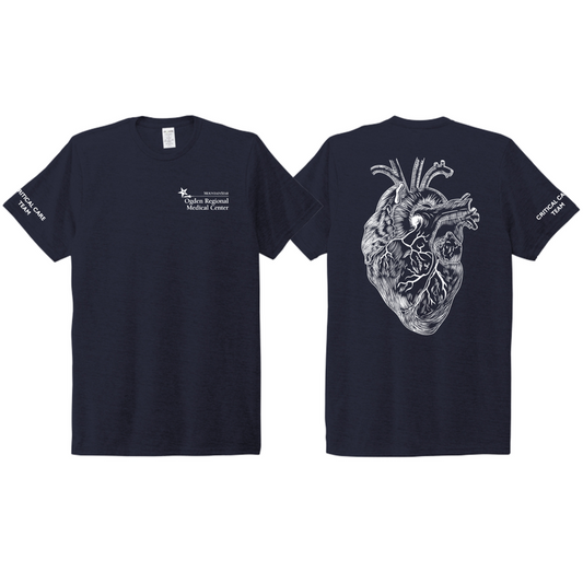 ORMC Allmade® Unisex Tri-Blend Tee - Short Sleeve -HEART - CCT - NAVY
