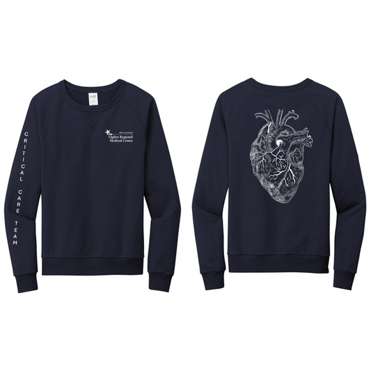 ORMC Allmade® Unisex Organic French Terry Crewneck Sweatshirt - HEART - CCT - NAVY