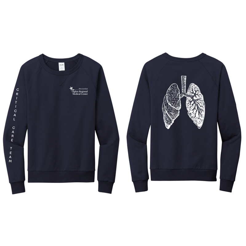 ORMC Allmade® Unisex Organic French Terry Crewneck Sweatshirt- LUNG - CCT - NAVY