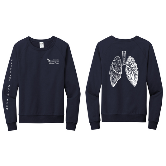 ORMC Allmade® Unisex Organic French Terry Crewneck Sweatshirt- LUNG - CCT - NAVY