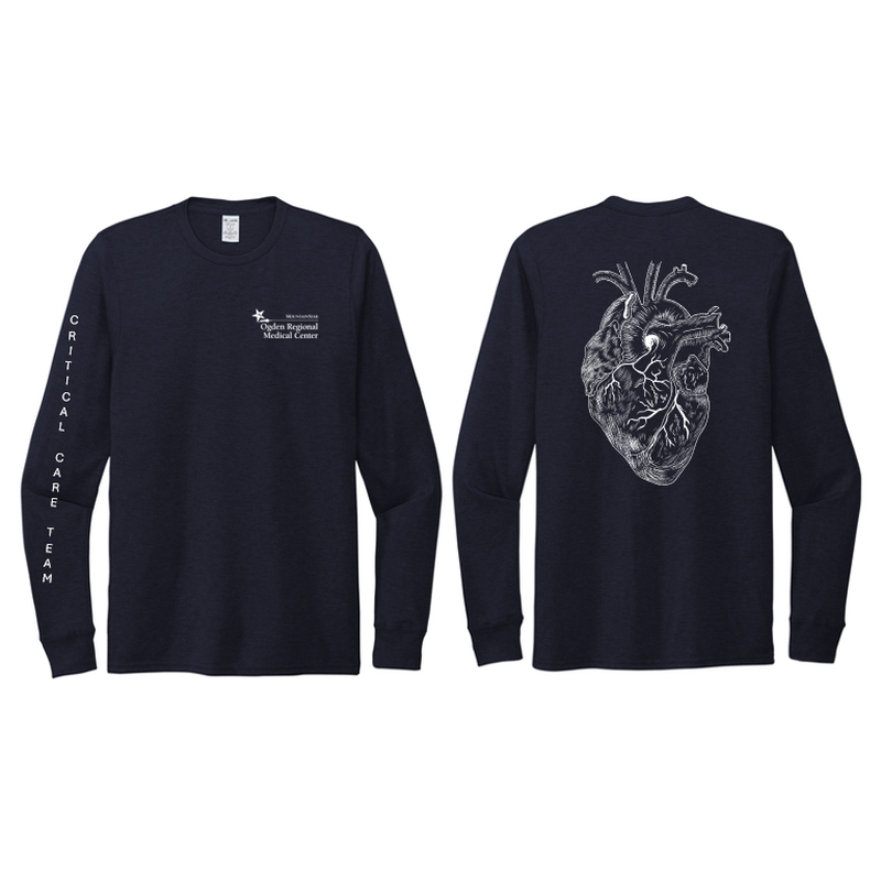 ORMC Allmade® Unisex Tri-Blend Tee - Long Sleeve - HEART - CCT - NAVY