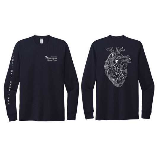 ORMC Allmade® Unisex Tri-Blend Tee - Long Sleeve - HEART - CCT - NAVY