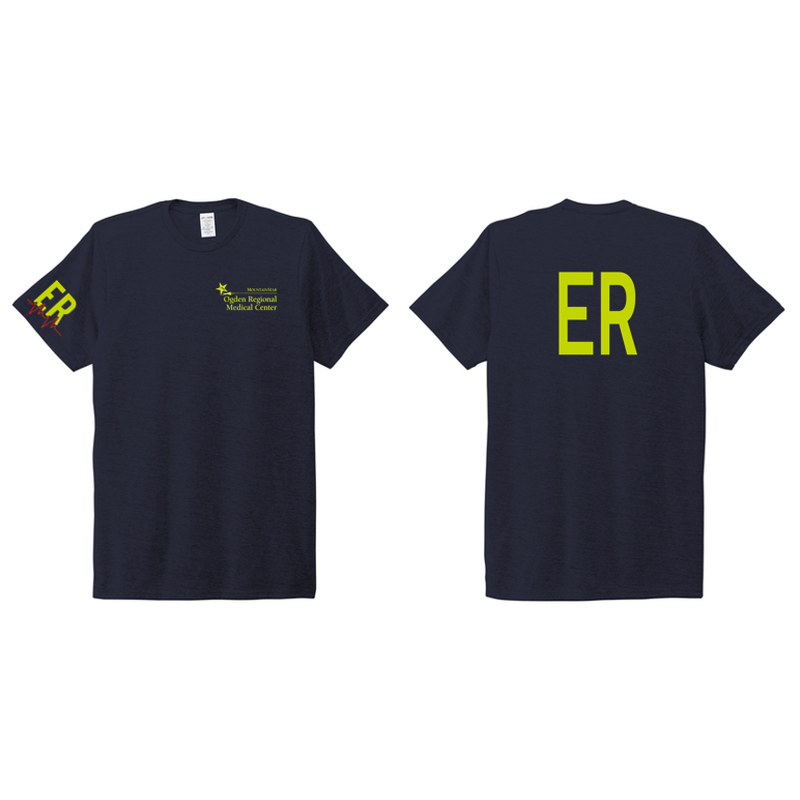 ORMC Allmade® Unisex Tri-Blend Tee - Short Sleeve - NAVY - ER(Green)