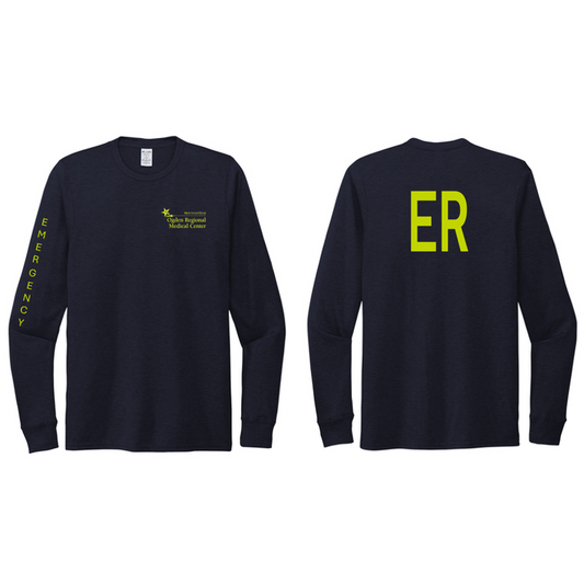 ORMC Allmade® Unisex Tri-Blend Tee - Long Sleeve - NAVY - ER(Green)