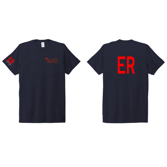 ORMC Allmade® Unisex Tri-Blend Tee - Short Sleeve - NAVY - ER(Red)