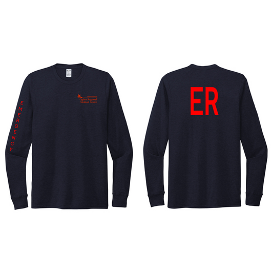 ORMC Allmade® Unisex Tri-Blend Tee - Long Sleeve - NAVY - ER(Red)