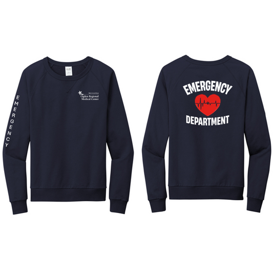 ORMC Allmade® Unisex Organic French Terry Crewneck Sweatshirt - NAVY - EMERGENCY DEPARTMENT