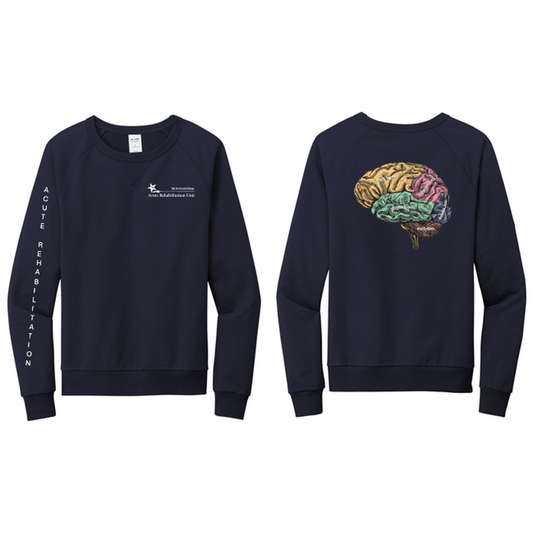 ORMC Allmade® Unisex Organic French Terry Crewneck Sweatshirt - NAVY - ACUTE REHAB